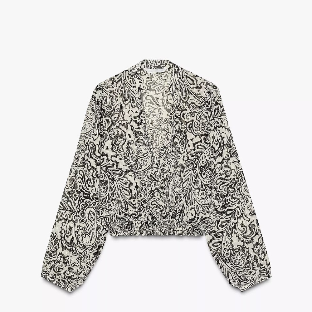 Zara SWISS DOT PRINT SHIRT